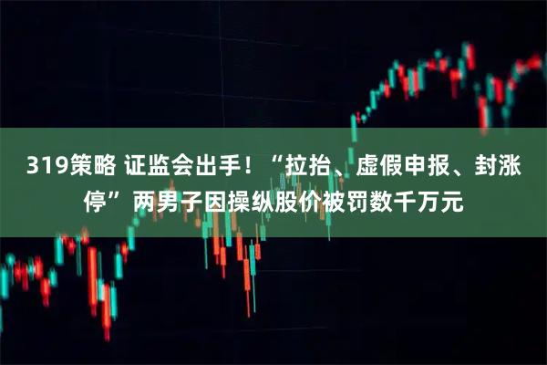 319策略 证监会出手！“拉抬、虚假申报、封涨停” 两男子因操纵股价被罚数千万元