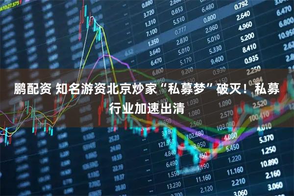 鹏配资 知名游资北京炒家“私募梦”破灭！私募行业加速出清