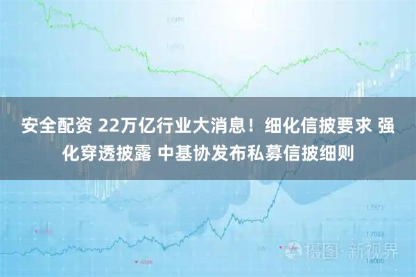 安全配资 22万亿行业大消息！细化信披要求 强化穿透披露 中基协发布私募信披细则